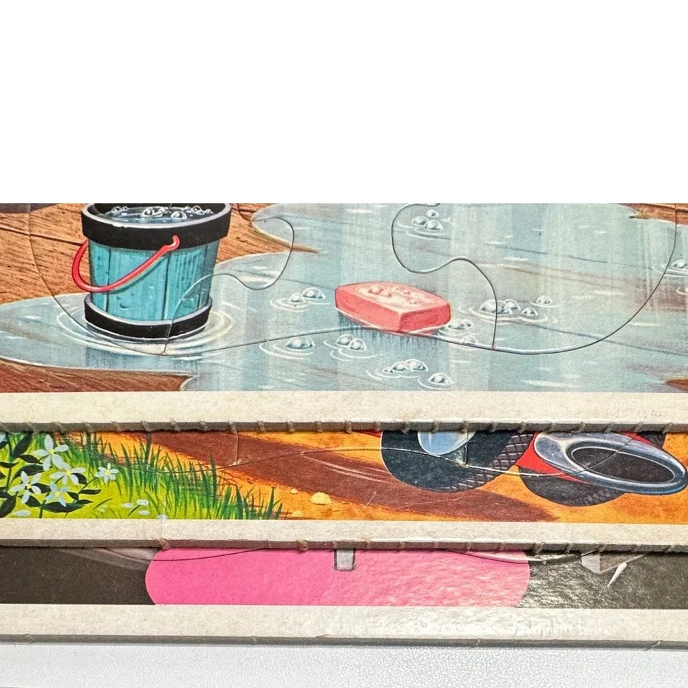 Lot 6 Vintage Whitman Frame Tray Puzzles Tom‎ Jerry Mickey Road Runner 1970s